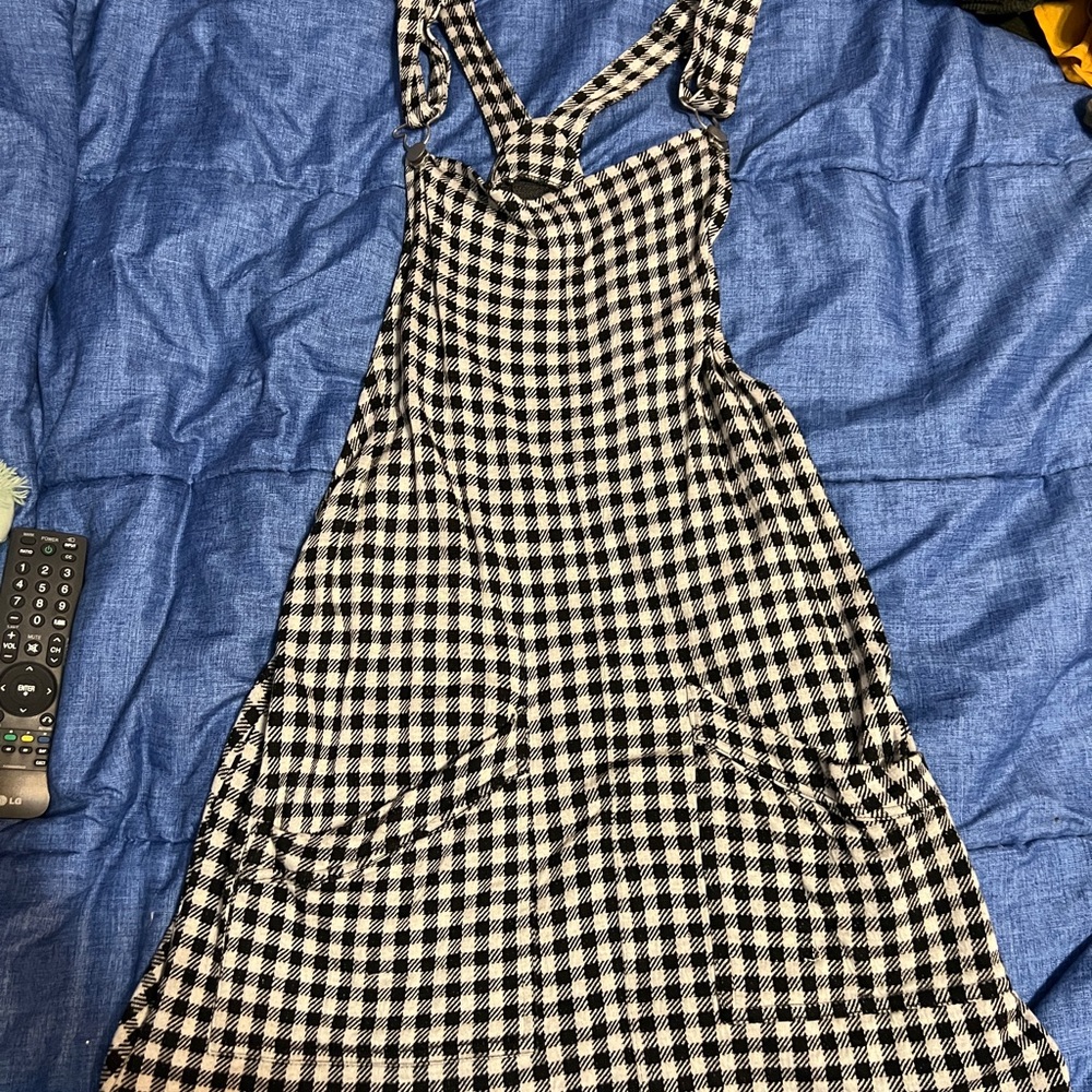SO Black and White Gingham Mini Dress